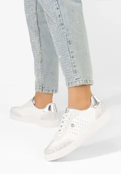 Pantofi casual dama Elanova albi imagine