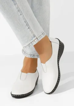Pantofi casual dama Emille albi imagine