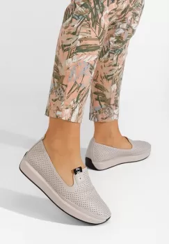 Pantofi casual dama Evadea bej imagine