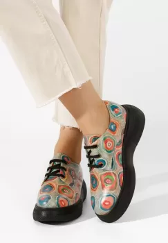 Pantofi casual dama piele Amelise multicolori imagine