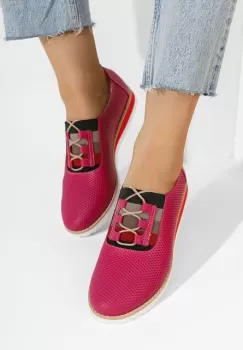 Pantofi casual dama piele Galya fucsia imagine