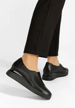 Pantofi casual dama Teresia negri imagine