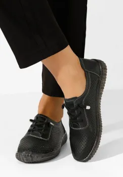 Pantofi casual dama Ziona negri imagine