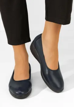 Pantofi cu platforma Aleshia albastri imagine