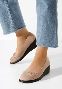 Pantofi cu platforma Fines kaki imagine