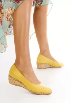 Pantofi cu platforma galbeni Sonia imagine