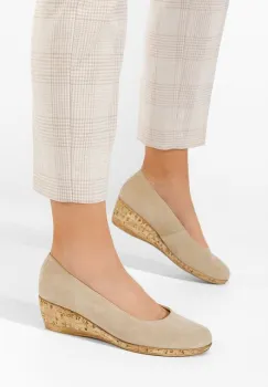 Pantofi cu platforma Sonia bej imagine