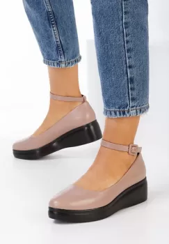 Pantofi cu talpa ortopedica Natalya roz imagine