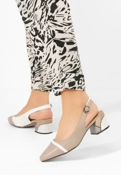 Pantofi cu toc gros Abenysa bej imagine