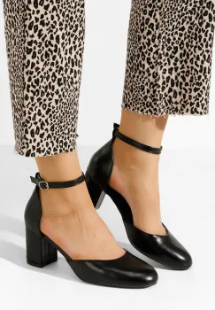 Pantofi cu toc gros Fadivia V2 negri imagine