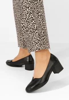 Pantofi cu toc gros Jinny V2 negri imagine