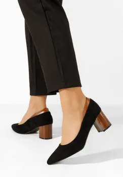 Pantofi cu toc gros Kiori V2 negri imagine