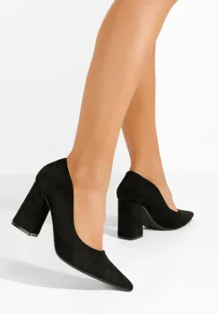 Pantofi cu toc gros Nashia V2 negri imagine