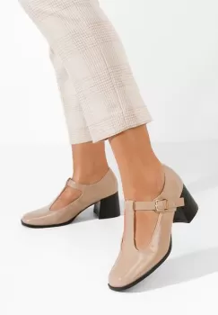 Pantofi cu toc mediu Vesita grena imagine