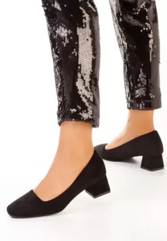 Pantofi cu toc mic Arola negri imagine