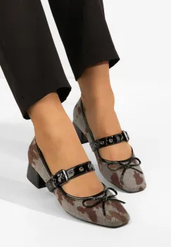 Pantofi cu toc mic Blivira gri imagine