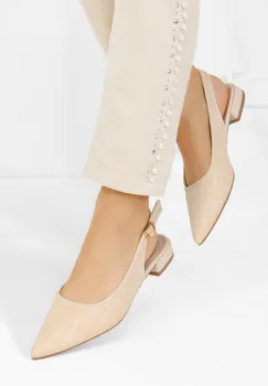 Pantofi cu toc mic Kattina bej imagine