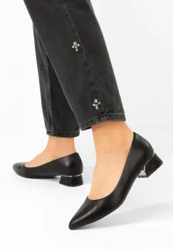 Pantofi cu toc mic Lexie V2 negri imagine