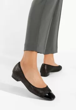 Pantofi cu toc mic Ozleta negri imagine