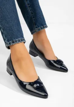 Pantofi cu toc mic Reiko navy imagine