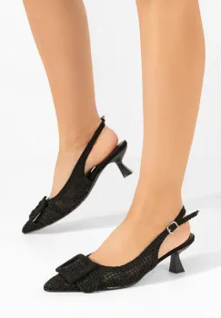 Pantofi cu toc mic Tiffaney negri imagine