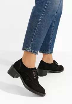 Pantofi cu toc si siret Slick verzi imagine