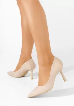 Pantofi cu toc stiletto Asterisa bej imagine