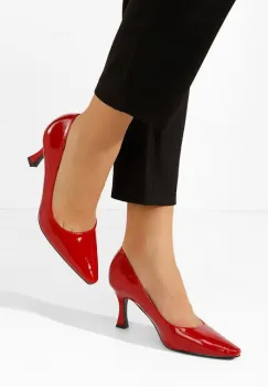 Pantofi cu toc subtire Hayley rosii imagine