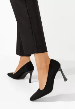 Pantofi cu toc subtire Vuria negri imagine