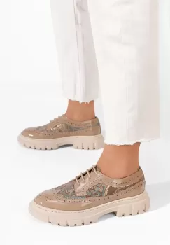 Pantofi dama piele Henise V6 bej imagine