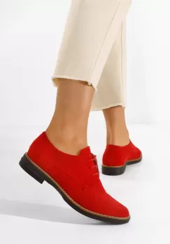 Pantofi derby piele Otivera V2 rosii imagine