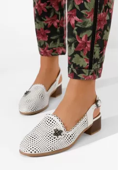 Pantofi slingback Catrivana V2 albi imagine