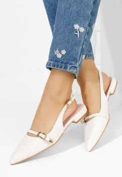 Pantofi slingback Elyssa albi imagine