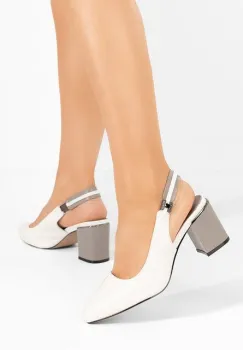 Pantofi slingback Josepa albi imagine