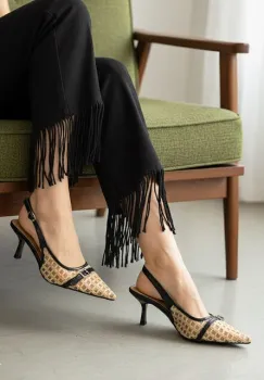 Pantofi slingback Laine negri imagine