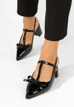 Pantofi slingback Margit negri imagine