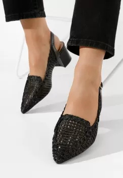 Pantofi slingback Tosena negri imagine