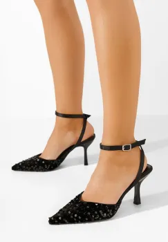 Pantofi stiletto slingback Alaia negri imagine