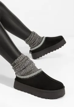 Papuci cu platforma Esmie V5 negri imagine