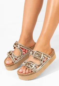 Papuci cu platforma Pauleta kaki imagine