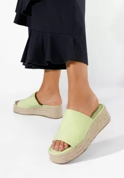 Papuci cu platforma Sitema lime imagine