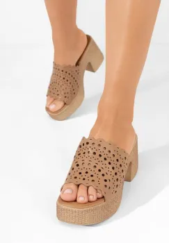 Papuci cu platforma Wanita kaki imagine