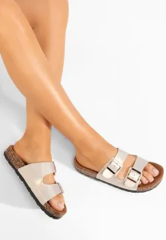 Papuci cu talpa groasa Doreta aurii imagine