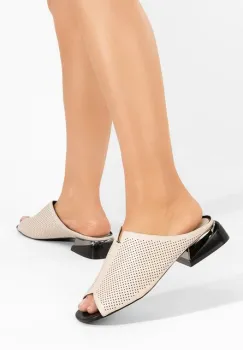 Papuci cu toc Fredrisa bej imagine