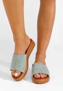 Papuci dama Tomasina albastri imagine