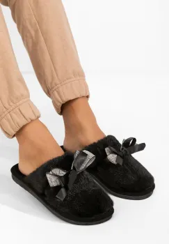 Papuci de casa dama Aviresa negri imagine