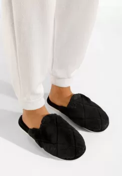 Papuci de casa dama negri Ingenia imagine