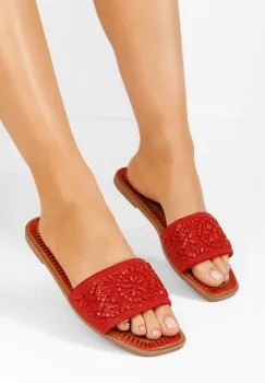 Papuci fara toc Jameya rosii imagine