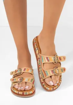 Papuci fara toc Rufyna multicolori imagine