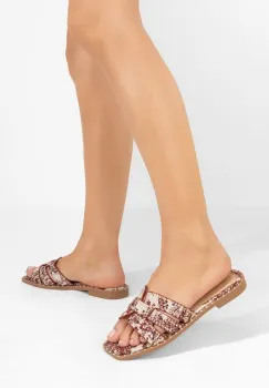 Papuci fara toc Vyviana rosii imagine